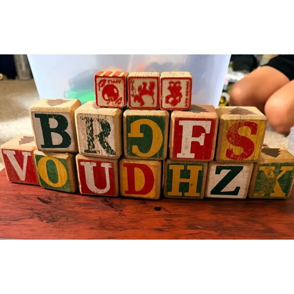 Assorted Lot of Vintage Blocks
